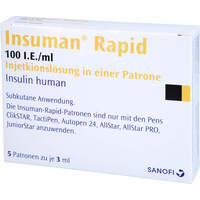 INSUMAN Rapid 100 I.E./ml Inj.-Lsg. i.e.Patrone B, 5x3 ml, Docpharm GmbH