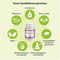 Dr. Jacob's Vitamin B12 Methylcobalamin hochdosiert vegan, 60 st, Dr. Jacob's Medical GmbH