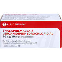 Enalapril/Lercanidipin HCL AL 10/10 mg FTA, 100 st, Aliud Pharma GmbH