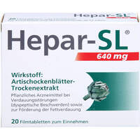 Hepar-SL 640 mg Filmtabletten, 20 Stk., MCM KLOSTERFRAU Vertr. GmbH Hepar-SL 640 mg Filmtabletten, 20 Stk., MCM KLOSTERFRAU Vertr. GmbH