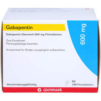 Gabapentin Glenmark 600 mg Filmtabletten, 100 st, Glenmark Arzneimittel GmbH