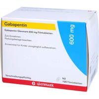 Gabapentin Glenmark 600 mg Filmtabletten, 100 st, Glenmark Arzneimittel GmbH