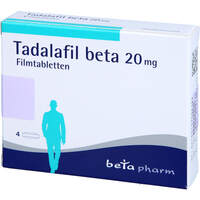 Tadalafil beta 20mg Filmtabletten, 4 Stk., betapharm Arzneimittel GmbH