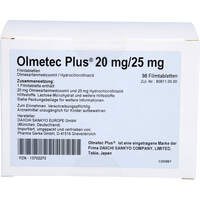 OLMETEC Plus 20 mg/25 mg Filmtabletten, 98 st, Pharma Gerke Arzneimittelvertriebs GmbH