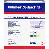 CUTIMED Sorbact Gel Kompressen 7.5x7.5 cm, 10 st, B2b Medical GmbH