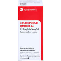 Bimatoprost/Timolol AL 0.3 mg/ml + 5 mg/ml ATR, 3 ml, Aliud Pharma GmbH