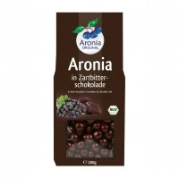 Aroniabeeren in Zartbitterschokolade Bio FH, 200 Gramm, Aronia Original Naturprodukte GmbH