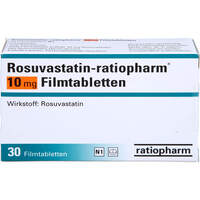 Rosuvastatin-ratiopharm 10 mg Filmtabletten, 30 Stk., ratiopharm GmbH