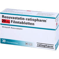 Rosuvastatin-ratiopharm 20 mg Filmtabletten, 30 Stk., ratiopharm GmbH