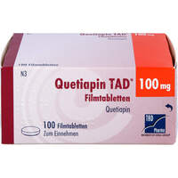 Quetiapin TAD 100mg Filmtabletten, 100 st, TAD Pharma GmbH