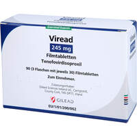 Viread 245 mg Filmtabletten, 3x30 st, Eurimpharm Arzneimittel GmbH
