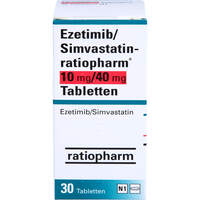 Ezetimib/Simvastatin-ratiopharm 10mg/40mg Tab, 30 Stk., ratiopharm GmbH