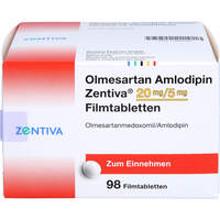 Olmesartan Amlodipin Zentiva 20 mg/5 mg Filmtabl., 98 st, Zentiva Pharma GmbH