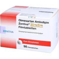 Olmesartan Amlodipin Zentiva 20 mg/5 mg Filmtabl., 98 st, Zentiva Pharma GmbH