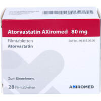 Atorvastatin AXiromed 80 mg Filmtabletten, 28 Stk., Medical Valley Invest AB
