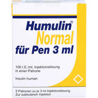 Humulin Normal f.Pen Injektionslösung, 5x3 ml, Axicorp Pharma GmbH