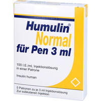 Humulin Normal f.Pen Injektionslösung, 5x3 ml, Axicorp Pharma GmbH