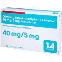 Olmesartan/Amlodipin - 1 A Pharma 40 mg/5 mg FTA, 56 st, 1 A Pharma GmbH