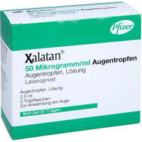 Xalatan 50 Mikrogramm/ml Augentropfen, 3x2,5 ml, Abacus Medicine A/S Xalatan 50 Mikrogramm/ml Augentropfen, 3x2,5 ml, Abacus Medicine A/S