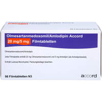 Olmesartanmedoxomil/Amlodipin Accord 20mg/5mg FTA, 98 Stk., Accord Healthcare GmbH