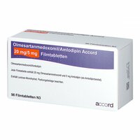 Olmesartanmedoxomil/Amlodipin Accord 20mg/5mg FTA, 98 Stk., Accord Healthcare GmbH