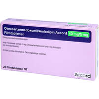 Olmesartanmedoxomil/Amlodipin Accord 40mg/5mg FTA, 28 Stk., Accord Healthcare GmbH