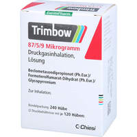 Trimbow 87/5/9 Mikrogramm 120 Hub Dosieraerosol, 2 Stk., Eurimpharm Arzneimittel GmbH