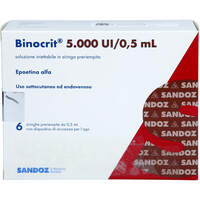 BINOCRIT 5.000 I.E./0.5 ml Inj.-Lsg.i.Fertigspr., 6x0.5 ml, Orifarm GmbH