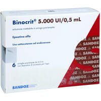 BINOCRIT 5.000 I.E./0.5 ml Inj.-Lsg.i.Fertigspr., 6x0.5 ml, Orifarm GmbH