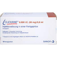Clexane 8.000 I.E.80mg/0.8ml ILO F.Sp., 10 Stk., kohlpharma GmbH