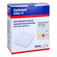 CUTIMED Siltec B Schaumverb.7.5x7.5 cm m.Haftr., 10 st, Avitamed GmbH