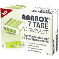 ANABOX Compact 7 Tage Wochendosierer grün/weiß, 1 st, Wepa Apothekenbedarf GmbH & Co. KG