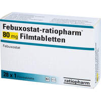 Febuxostat-ratiopharm 80 mg Filmtabletten, 28 Stk., ratiopharm GmbH