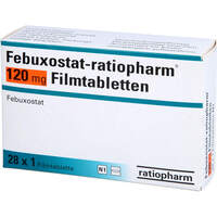 Febuxostat-ratiopharm 120 mg Filmtabletten, 28 Stk., ratiopharm GmbH