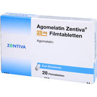 Agomelatin Zentiva 25 mg Filmtabletten, 28 Stk., Zentiva Pharma GmbH Agomelatin Zentiva 25 mg Filmtabletten, 28 Stk., Zentiva Pharma GmbH