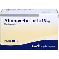 Atomoxetin beta 18 mg Hartkapseln, 28 st, betapharm Arzneimittel GmbH