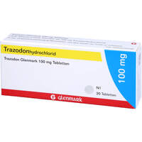 Trazodon Glenmark 100 mg Tabletten, 20 Stk., Glenmark Arzneimittel GmbH