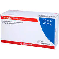 Ezetimib/Simvastatin Glenmark 10mg/40mg Tabletten, 100 st, Glenmark Arzneimittel GmbH