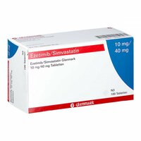 Ezetimib/Simvastatin Glenmark 10mg/40mg Tabletten, 100 st, Glenmark Arzneimittel GmbH