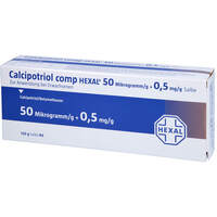 Calcipotriol comp HEXAL 50 ug/g + 0.5 mg/g Salbe, 120 g, HEXAL AG