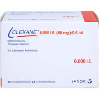 CLEXANE 6.000 I.E.60mg/0.6ml ILO i.e.Fertigspritze, 20 st, Orifarm GmbH