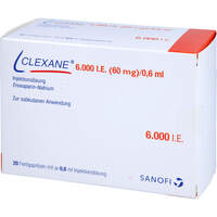 CLEXANE 6.000 I.E.60mg/0.6ml ILO i.e.Fertigspritze, 20 st, Orifarm GmbH