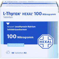 L-Thyrox HEXAL 100 Mikrogramm Tabl.i.Kalenderpack., 98 st, HEXAL AG