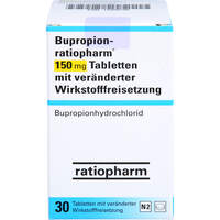 Bupropion-ratiopharm 150mg Tab.m.ver&auml;n.Wirks.Freis, 30 Stk., ratiopharm GmbH