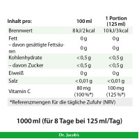 Dr. Jacob's Aloe-vera-Gel-Saft Bio Rohkost-Qualit&auml;t Acerola, 1000 ml, Dr. Jacob's Medical GmbH