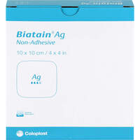 BIATAIN Ag Schaumverband 10x10 cm nicht haftend, 5 st, MFG Handel GmbH