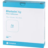BIATAIN Ag Schaumverband 10x10 cm nicht haftend, 5 st, MFG Handel GmbH