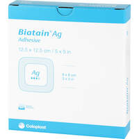 BIATAIN Ag Schaumverband 12.5x12.5 cm selbst haft., 5 st, MFG Handel GmbH