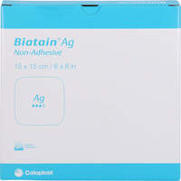 BIATAIN Ag Schaumverband 15x15 cm nicht haftend, 5 st, MFG Handel GmbH