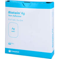 BIATAIN Ag Schaumverband 5x7 cm nicht haftend, 5 st, MFG Handel GmbH